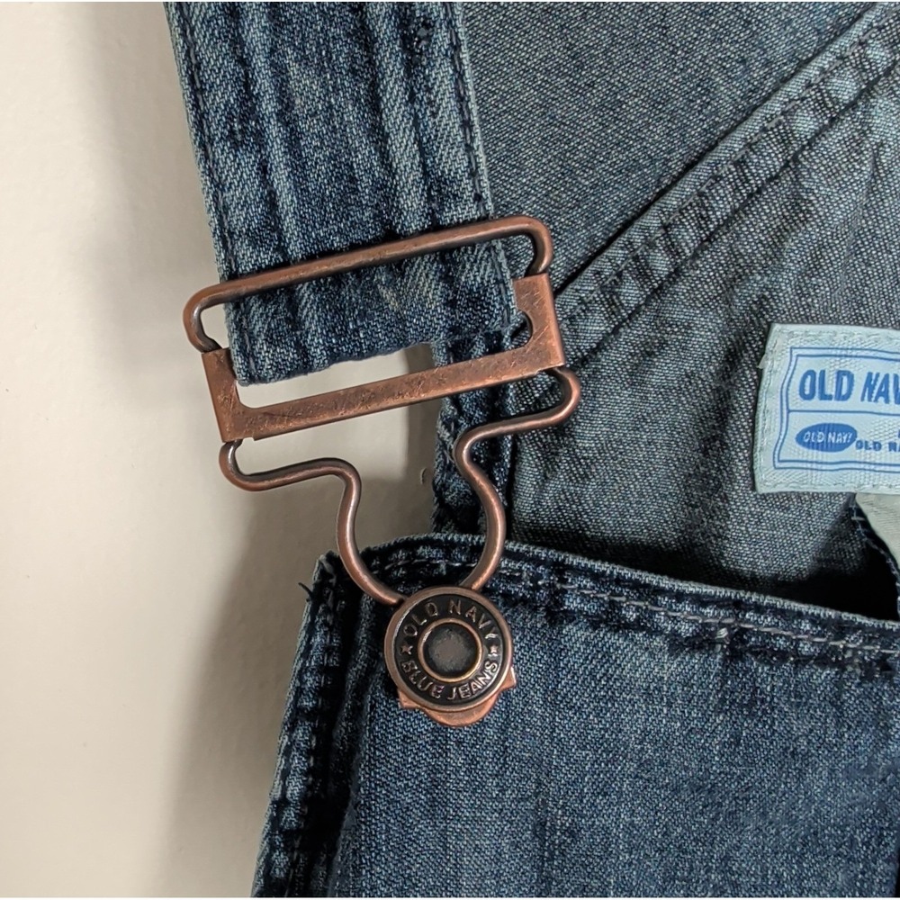 Vintage Old Navy 90s Y2K Blue Denim Overalls Bibs Size Small Jean Carpenter Bib - Picture 7 of 16